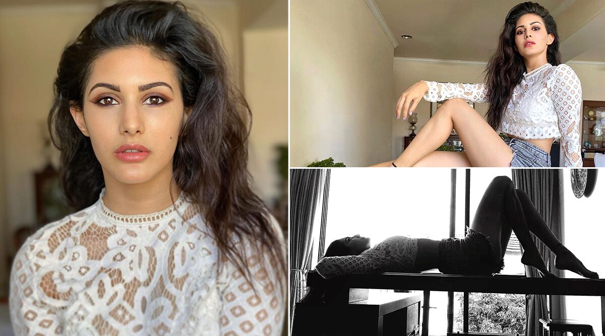 Amyra Dastur Looks Hotter Than Ever in a White Embroidered Crop Top and Denim Hot Pants in This Latest Lockdown Photoshoot!