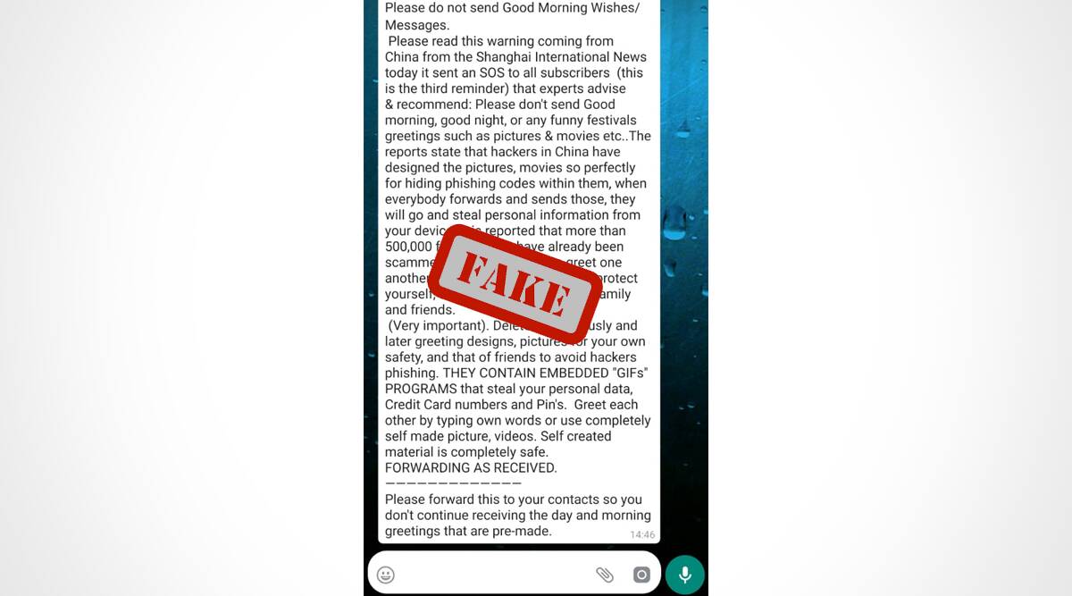Fact Check: Sending Forwarded Good Morning, Good Night Wishes and Festival Greetings on WhatsApp Can Steal Data From Phone? Know the Truth About Viral Message