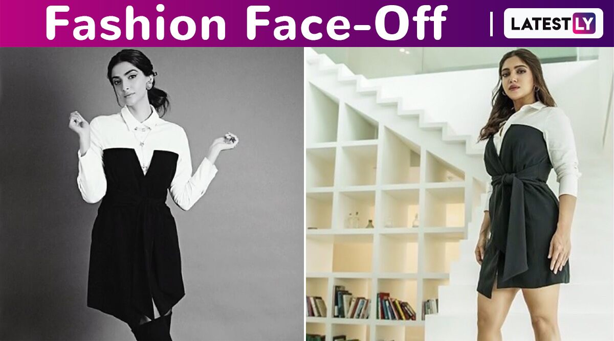 Fashion Face-Off: Sonam Kapoor Ahuja or Bhumi Pednekar? Who Wore the Karl Lagerfeld X Cover Story Monochrome Dress Better?