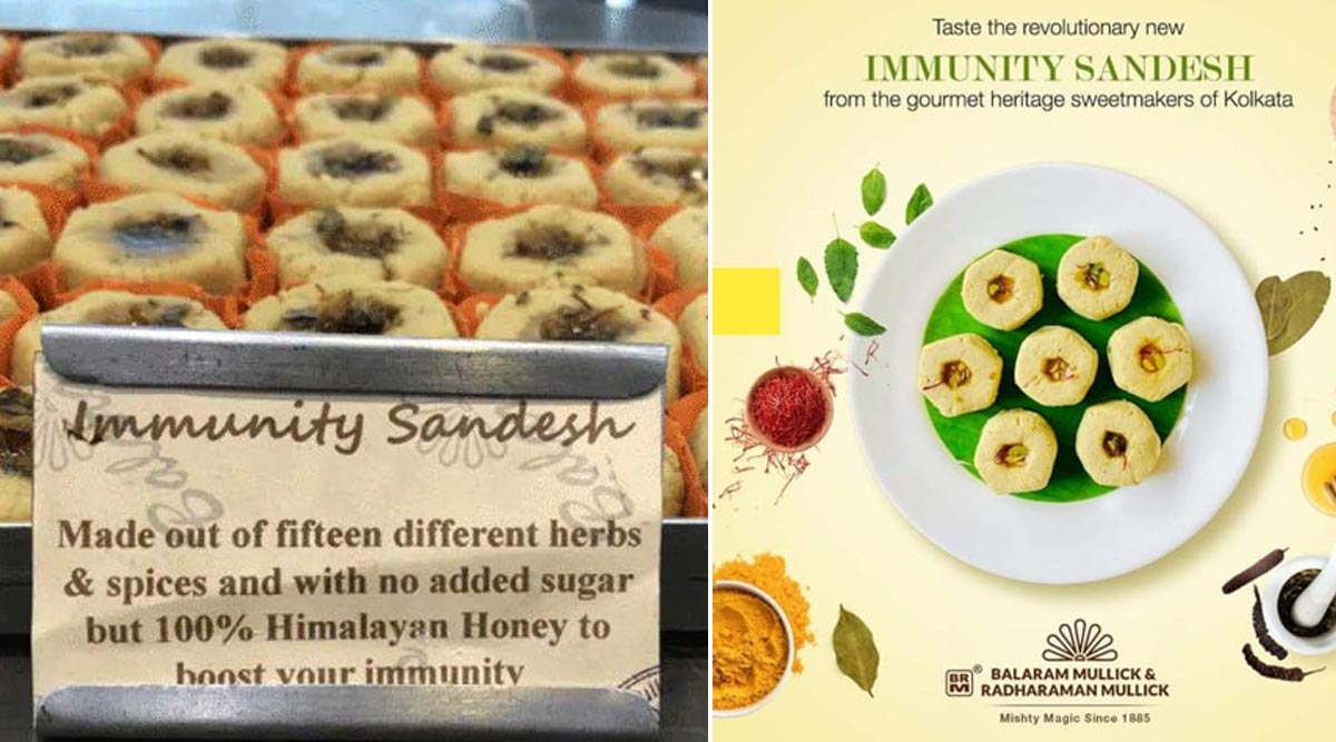 'Immunity Sandesh' Is Kolkata's Delicious Way to Help Boost Your Body's Defence Mechanism Against Illnesses with Herb-Infused Mishti! Pics Of The Delicacy Are Going Viral After 'Corona Sweets'