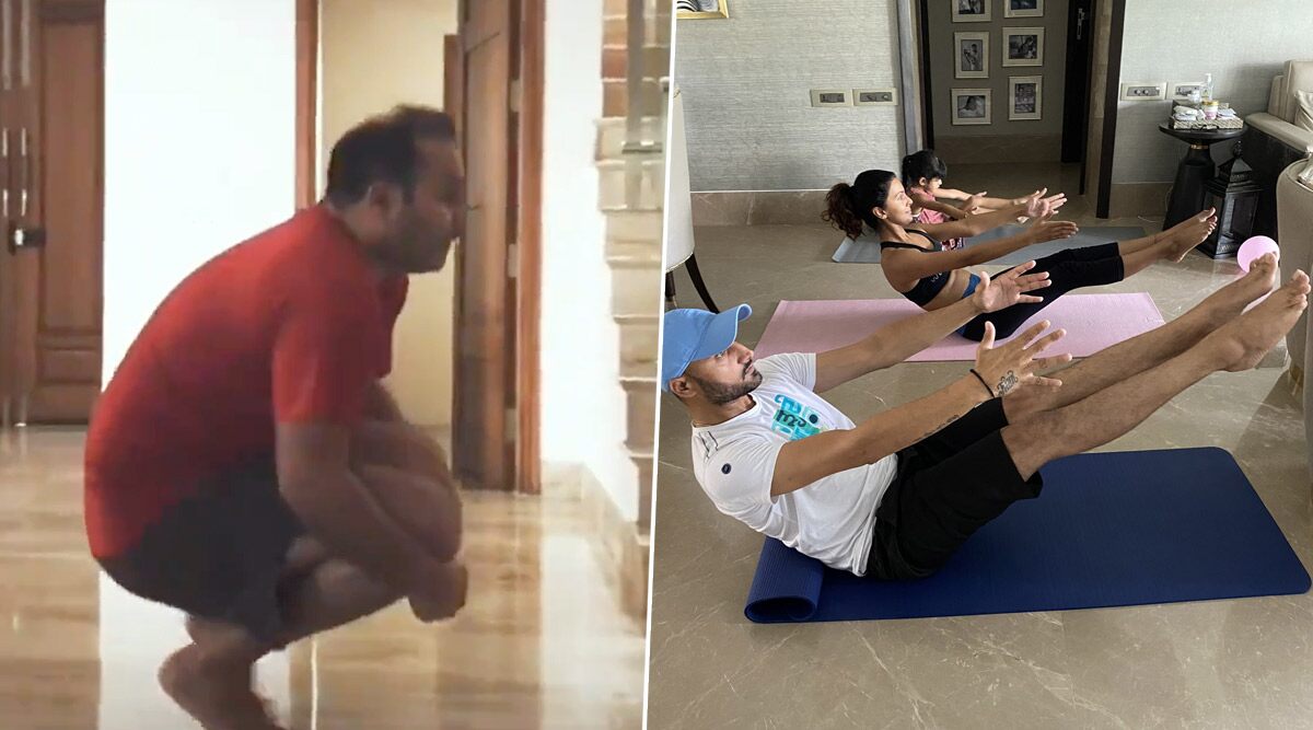 International Day of Yoga 2020 in Pics: Virender Sehwag, Harbhajan Singh and Other Members of Cricket Fraternity Share Photos and Videos of Performing Yoga at Home
