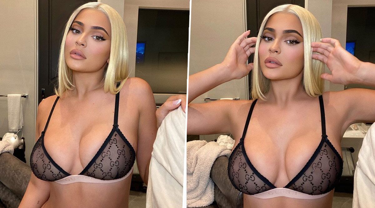 Kylie Jenner Looks Super Hot in a Racy Gucci Bra and Blonde Hair! (View Pics)