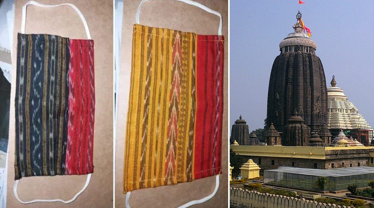Lord Jagannath Rath Yatra 2020 Servitors in Puri to Wear Specially Designed Chariot-Coloured Face Masks Made Out of ‘Bandha’ Handloom (View Pic)
