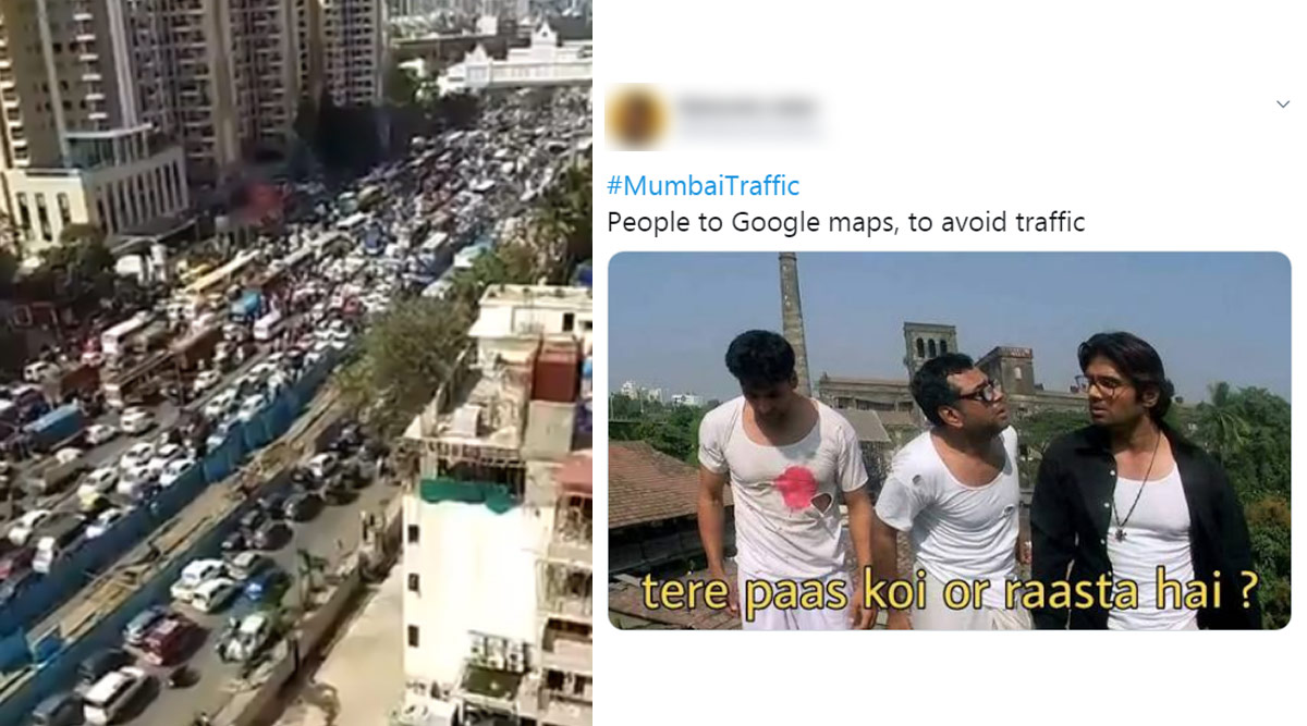 #MumbaiTraffic Funny Memes and Jokes Trend Online: Mumbaikars Flood Twitter Timeline With Videos of Traffic Jams Across the City As Cops Enforce 2 Km Rule