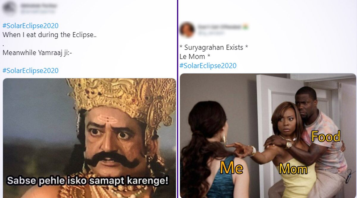 Solar Eclipse 2020 Funny Memes Take Over Twitter: Netizens Satiate Their Hunger With Hilarious Jokes on Not Being Able to Eat During Surya Grahan