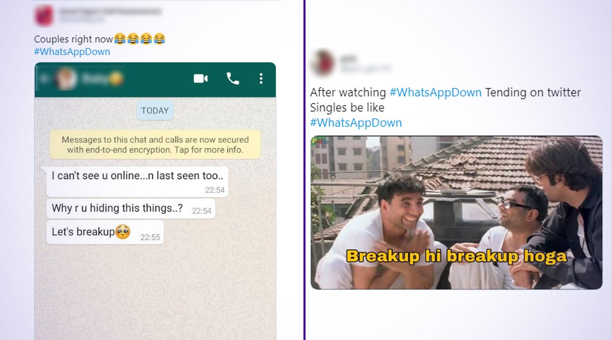 WhatsApp Down? Twitterati Can’t Stop Making Fun of Couples With Funny Memes and Break-Up Jokes As Users Complain Last Seen, Typing, Online Status Not Working!