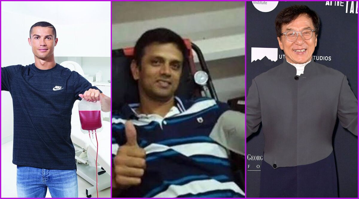 World Blood Donor Day 2020: Cristiano Ronaldo, Rahul Dravid, Jackie Chan and Other Celebrity Blood Donors Who Take Up the Noble Act