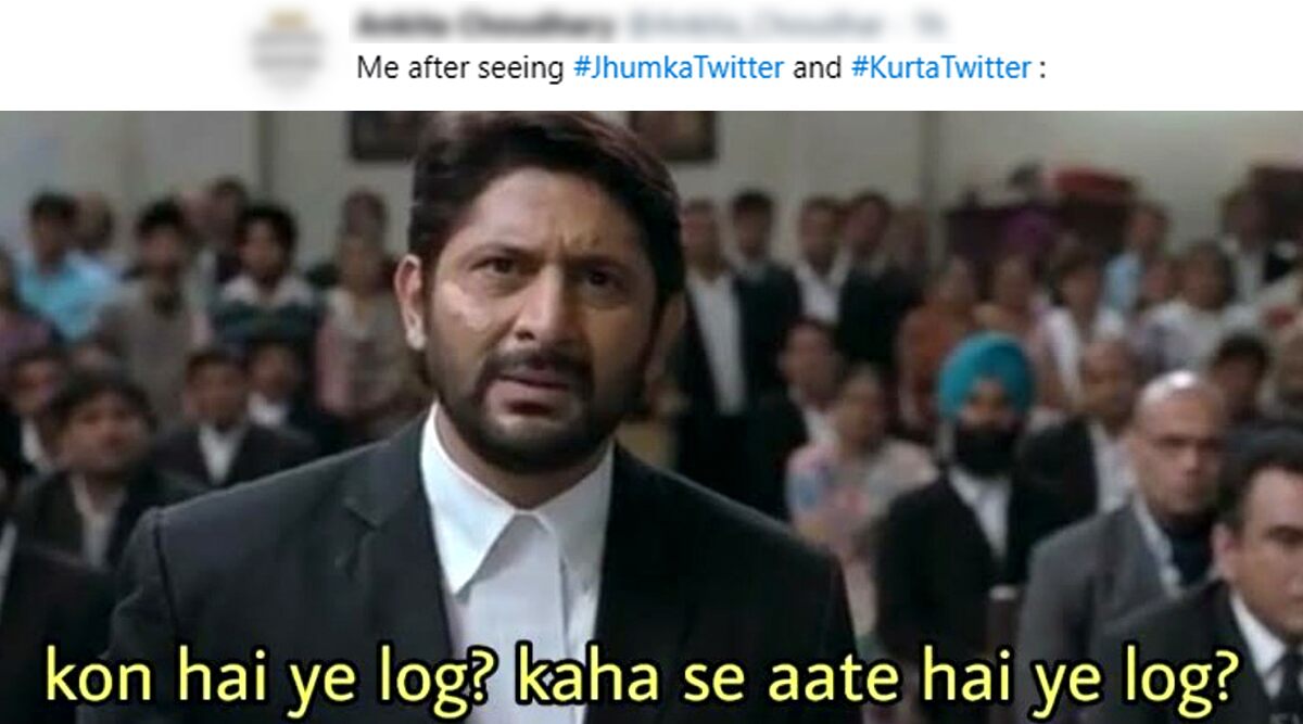 After #SareeTwitter, #JhumkaTwitter and #KurtaTwitter Trend Online: Desi Twitterati Hilariously Ask ‘Kaun Hain Ye Log?’ With Funny Memes and Jokes