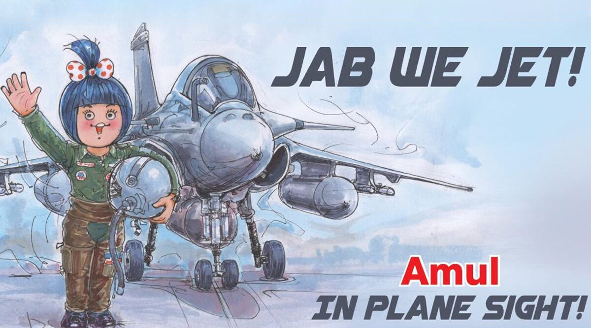 Amul Dedicates Doodle to Rafale Aircraft; Dairy Brand Releases Topical Ad 'Jab We Jet' Ahead of Arrival of Fighter Jets