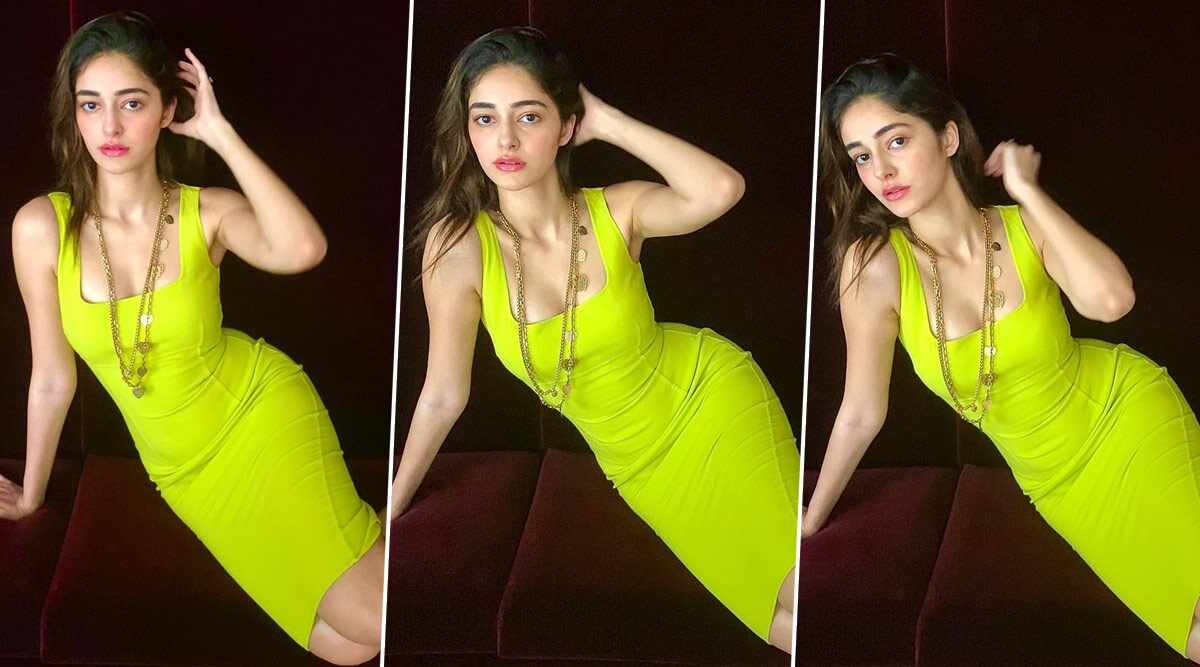 Ananya Panday Pulls Off a Project Runway Vibe, Styles Herself in a Neon Green Dress and Red Pumps!