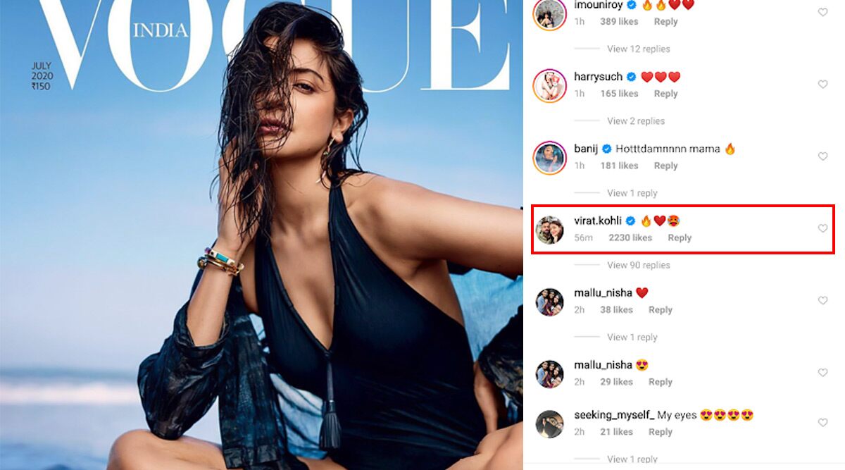 Anushka Sharma's Sultry Cover for Vogue India Makes Virat Kohli Sweat; Indian Skipper Leaves a Flirty Comment on Her Picture