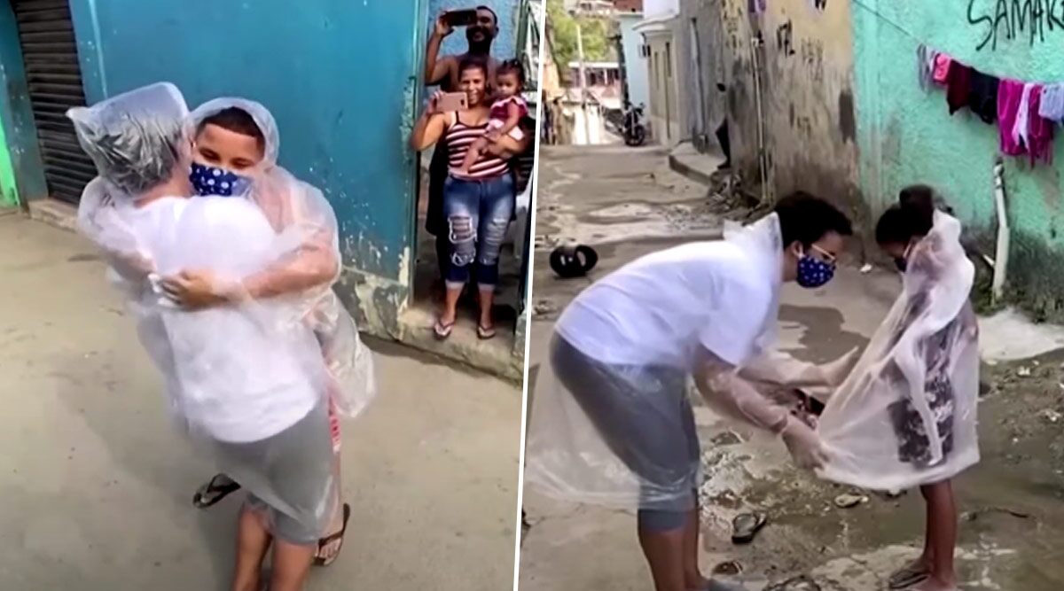 Brazilian Teacher Creates ‘Hug Kits’ to Meet and Safely Embrace Students at Their Homes During COVID-19 Pandemic, Watch Viral Video