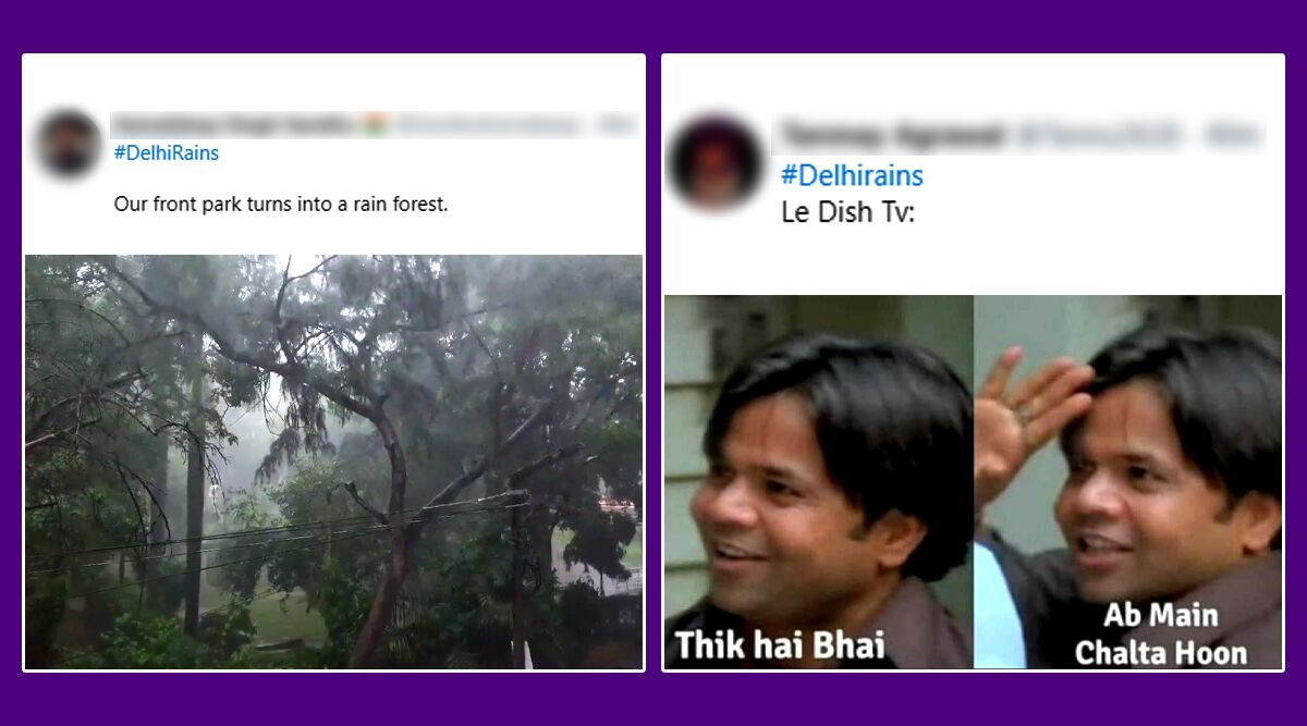 Delhi Rains Trend on Twitter With Pics, Videos and Funny Memes: From  Waterlogged Streets to Enjoying