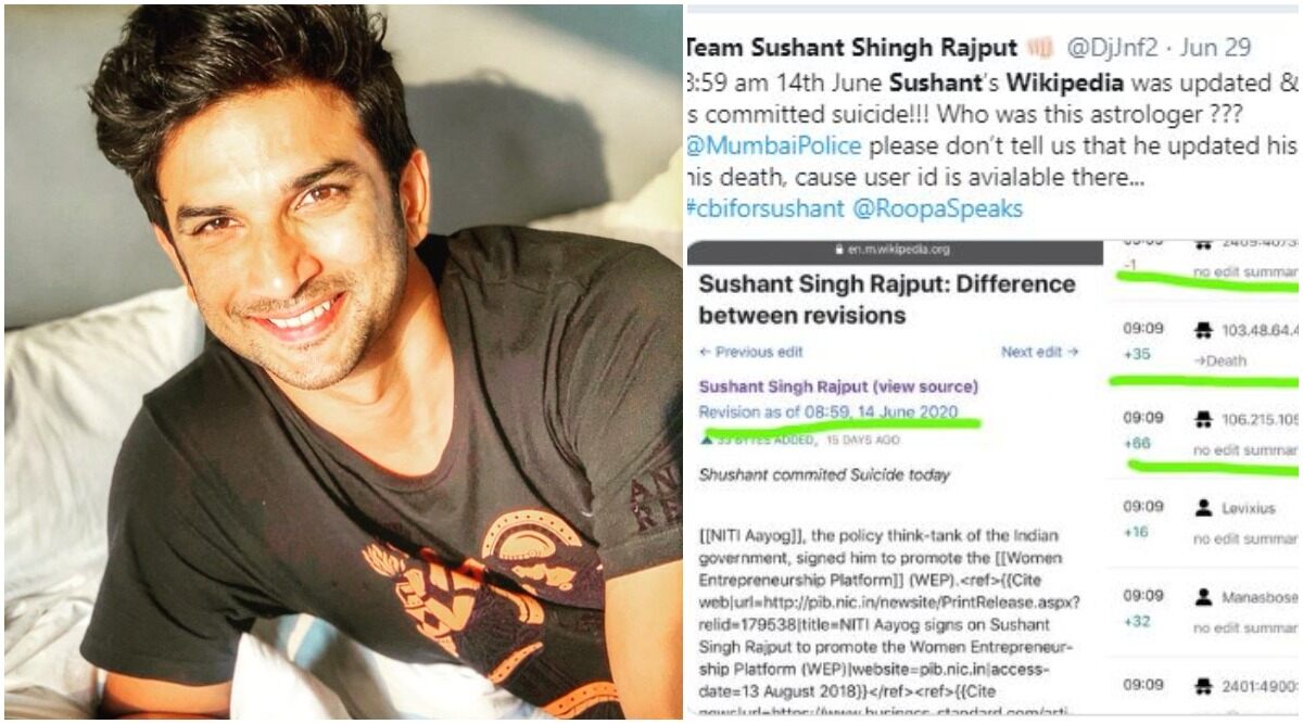 Fact Check: Was Sushant Singh Rajput’s Wikipedia Edited Before His Suicide, as Claimed by Twitterati? Here’s the Truth!
