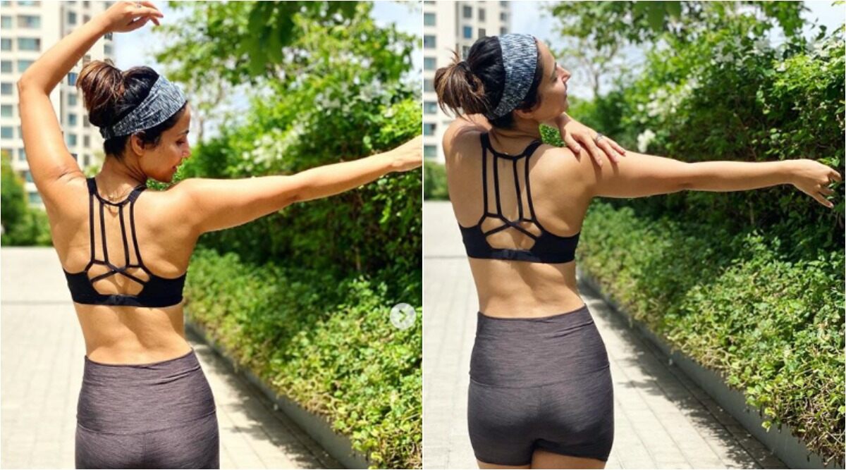 Hina Khan Shares Workout Pics on Instagram Flaunting Her Sexy Back, Adds a Perfect Caption for It (View Post)