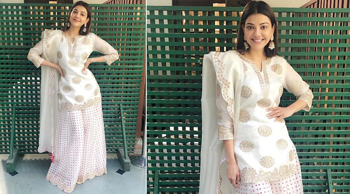 Kajal Aggarwal Goes Traditional Chic in Ivory!