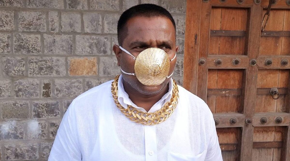 Pune Man Wears Gold Face Mask Worth Almost 3 Lakhs Amid Coronavirus Pandemic! Pictures Go Viral on Twitter With Funny Reactions and Memes
