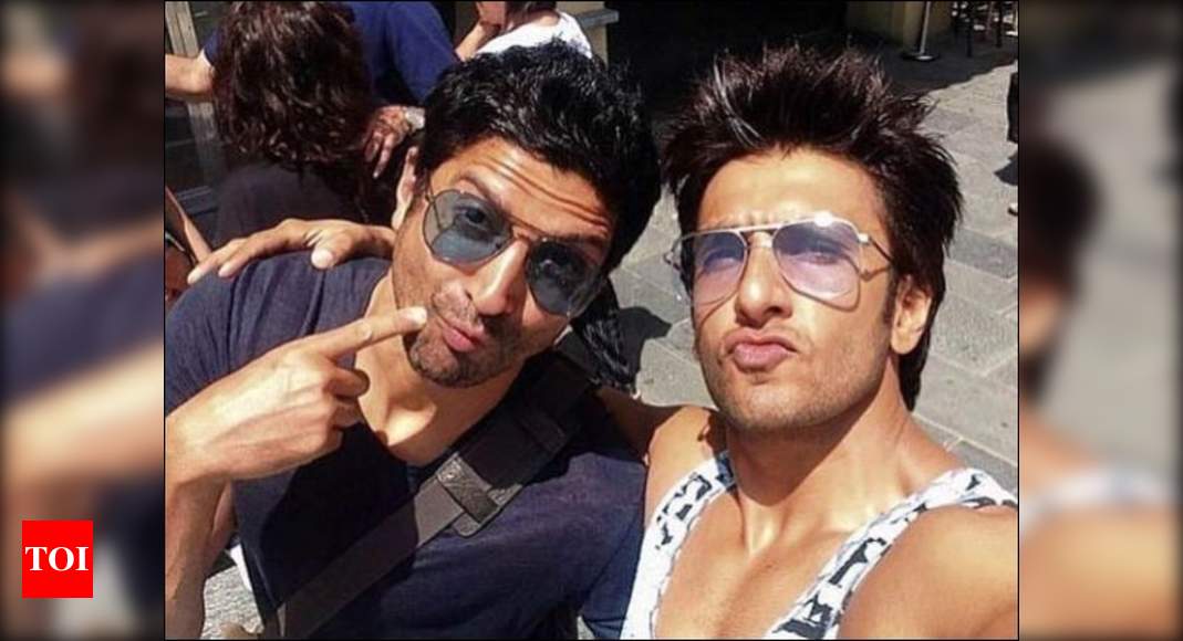 Ranveer Singh and Farhan Akhtar's goofy throwback picture from the sets of 'Dil Dhadakne Do' is sure to take you down the memory lane | Hindi Movie News