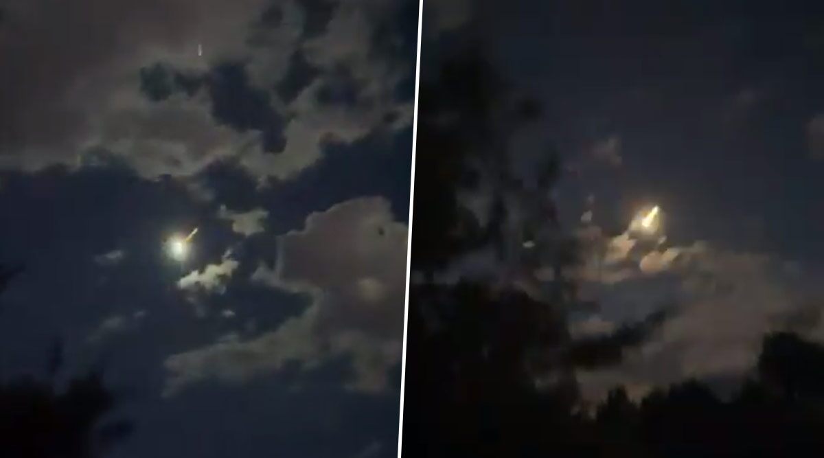 Rare Spectacle of Meteorite Flying Across and Exploding in Sky Captured by Musician Amber Coffman in New Mexico, Leave Netizens Amazed! (Watch Viral Video)