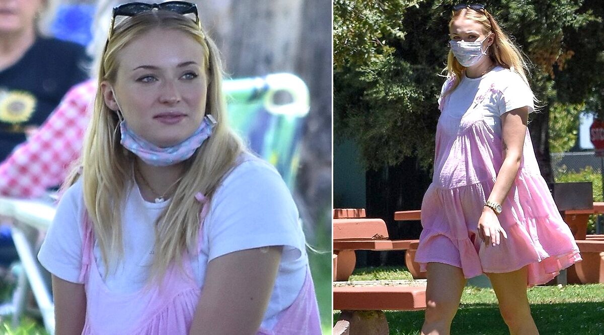 Sophie Turner's Cutesy Pink Summer Dress Is a New Addition to her Stylish Maternity Wardrobe (View Pics)