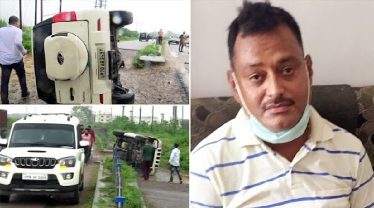 Vikas Dubey Dead, Says Police; UP Police Shoot Gangster As 'He Tried to Escape' After Vehicle of Convoy Bringing Him to Kanpur Overturned