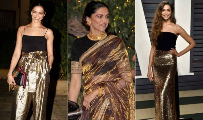Want to Stand Out in The Crowd? Pair Black With Gold Just Like Deepika Padukone Does