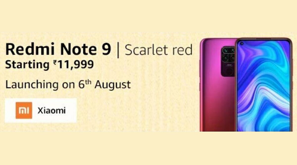 Xiaomi Redmi Note 9 Scarlet Red Launching in India on August 6 During Amazon Prime Day Sale 2020