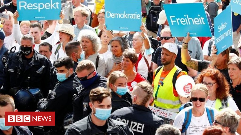 Germany coronavirus: 'Anti-corona' protest in Berlin draws thousands