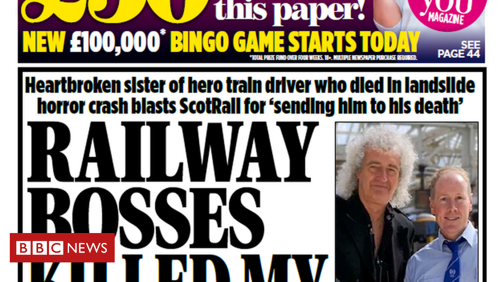 Scotland's papers: Rail bosses 'blamed over deaths' and Covid scandal