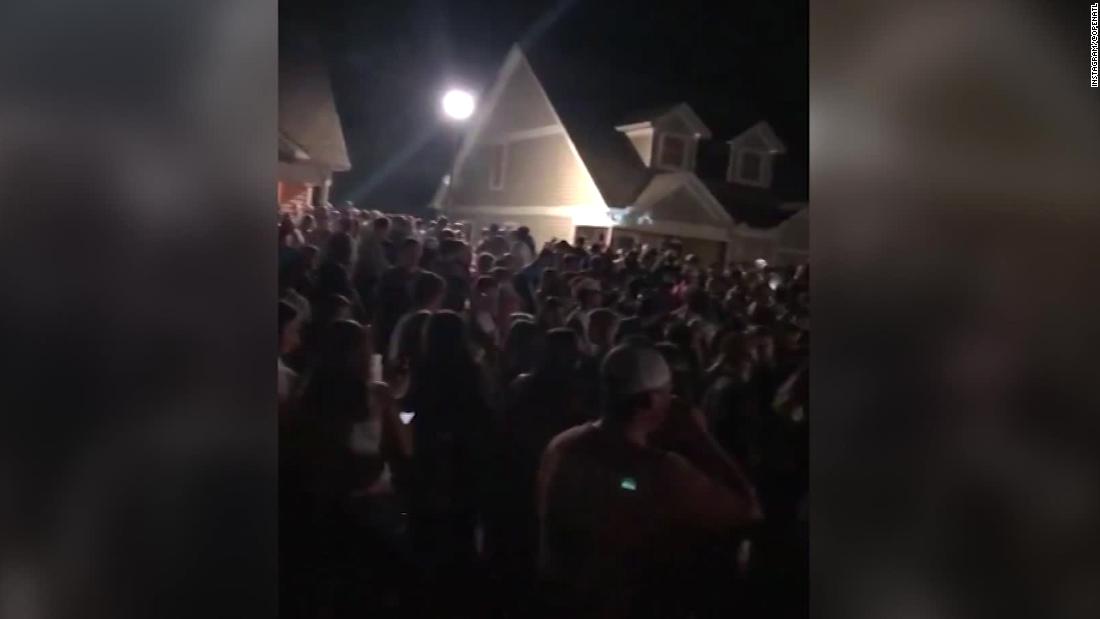 Video of Georgia party shows huge crowd, many maskless