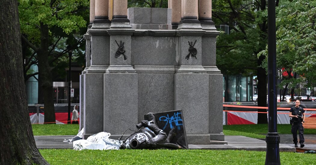 A Statue of Canada’s First Prime Minister Is Toppled, but Politicians Want It Restored