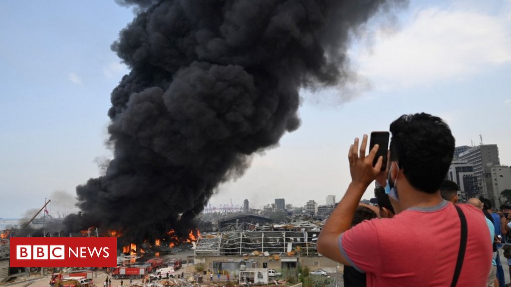Beirut fire: Large blaze erupts in port a month after explosion