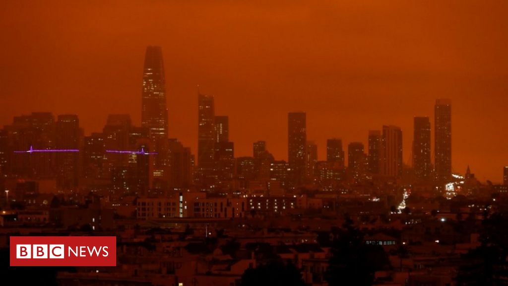 California wildfires: Smoke turns skies orange