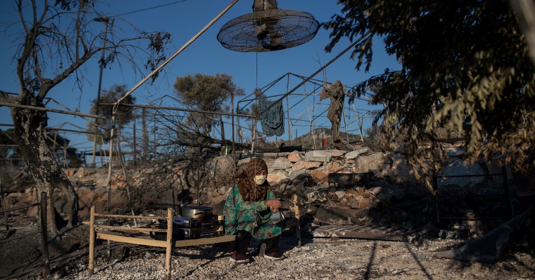 Fire Compounds Misery at Lesbos Camp, in Photos
