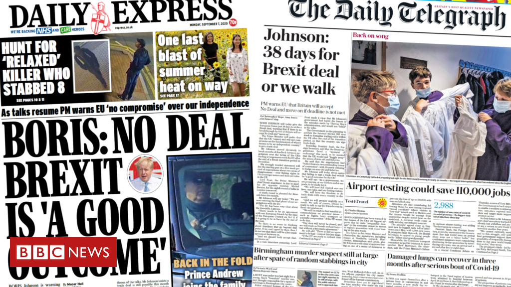 The Papers: PM's EU trade deal deadline makes front pages