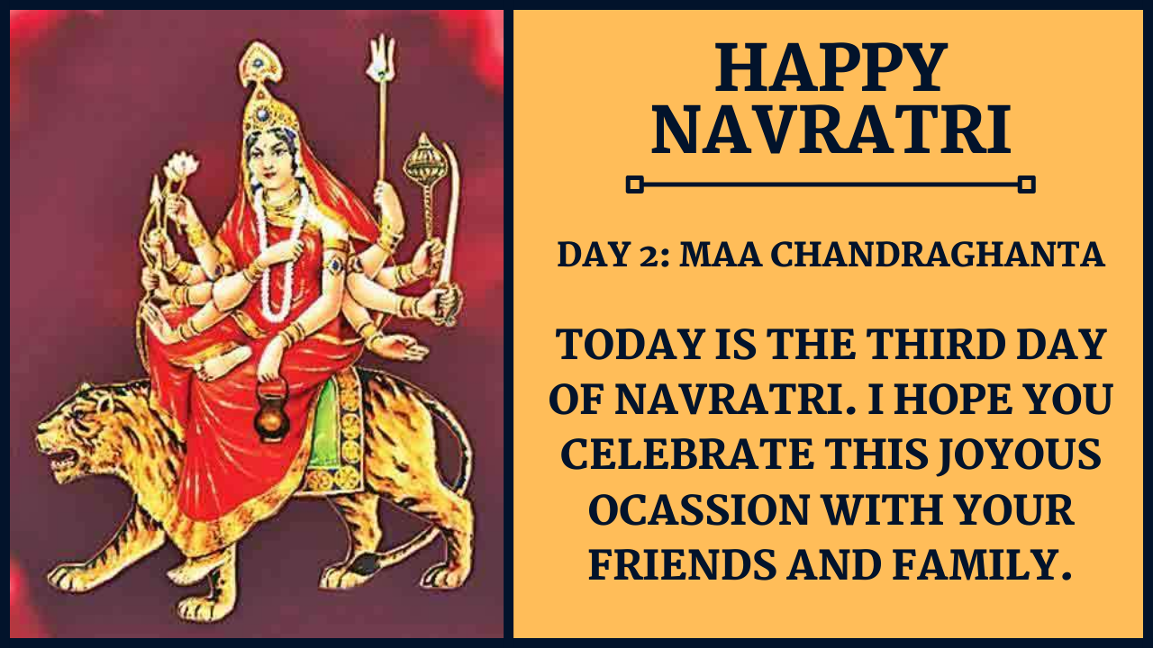 Navratri Day 3 Wishes and Images 2021: Maa Chandraghanta Pics and Wallpaper HD Download Free