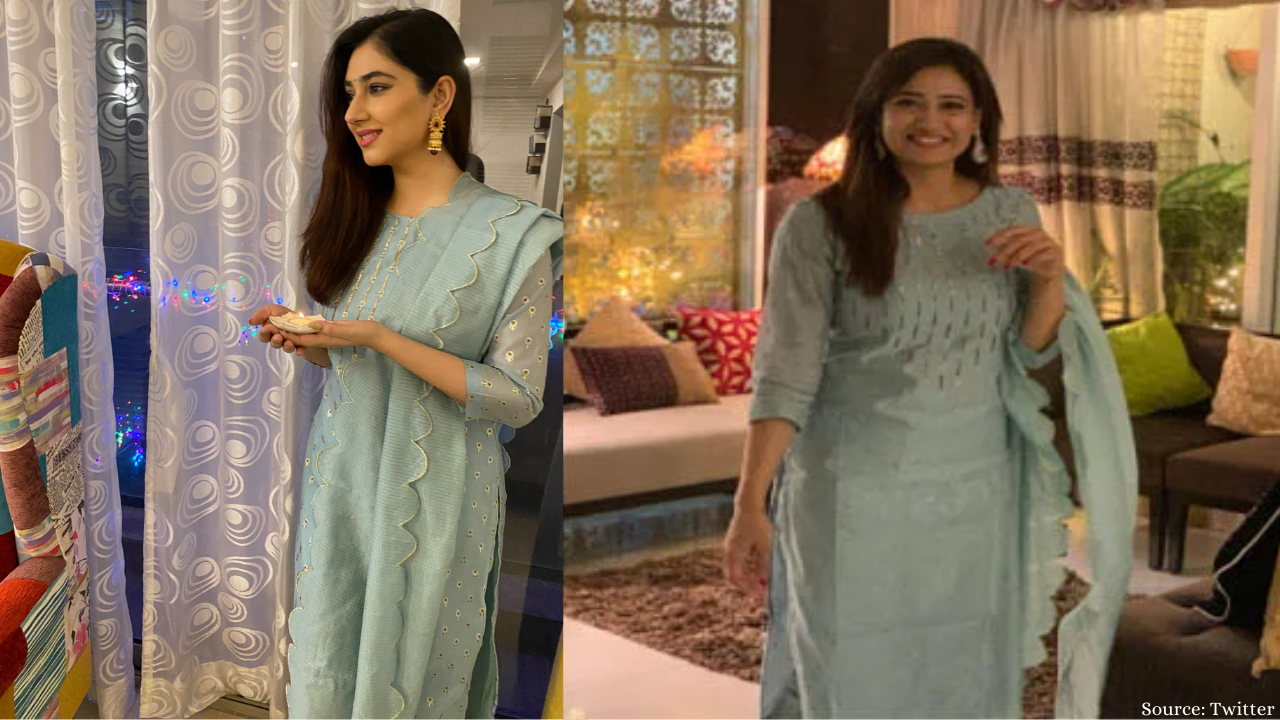 Shweta Tiwari and Disha Parmar wear the same type of dress on Deepawali, know why both actresses wore the same type of outfit