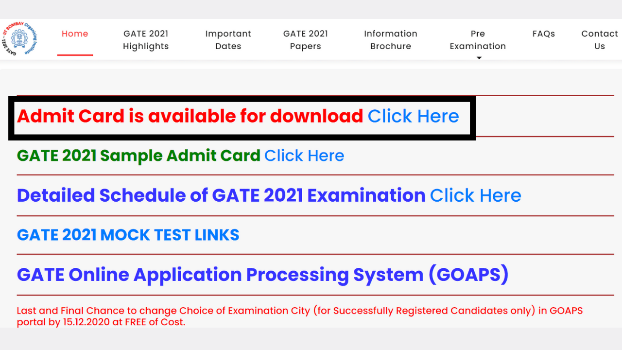 GATE 2021: IIT Bombay will release the admit card today, gate.iitb.ac.in will be able to download like this