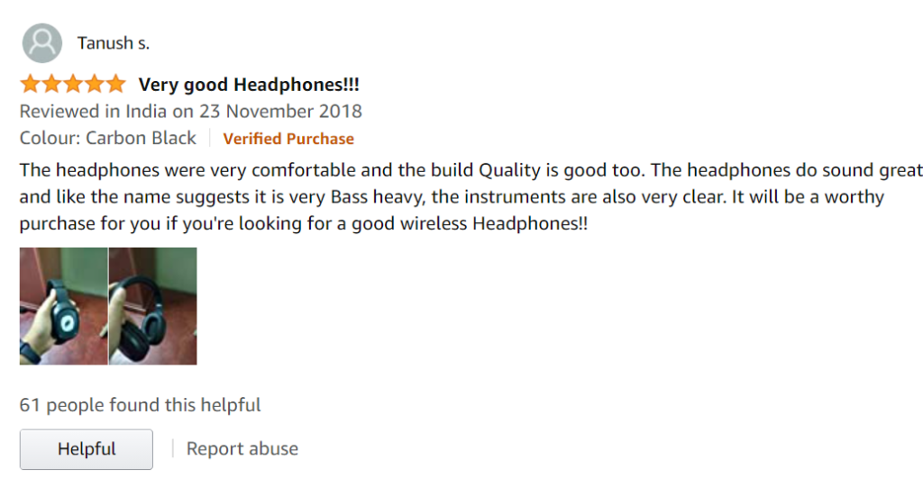 pTron Studio Classic Over-Ear Wireless Headphones Reviews on Amazon