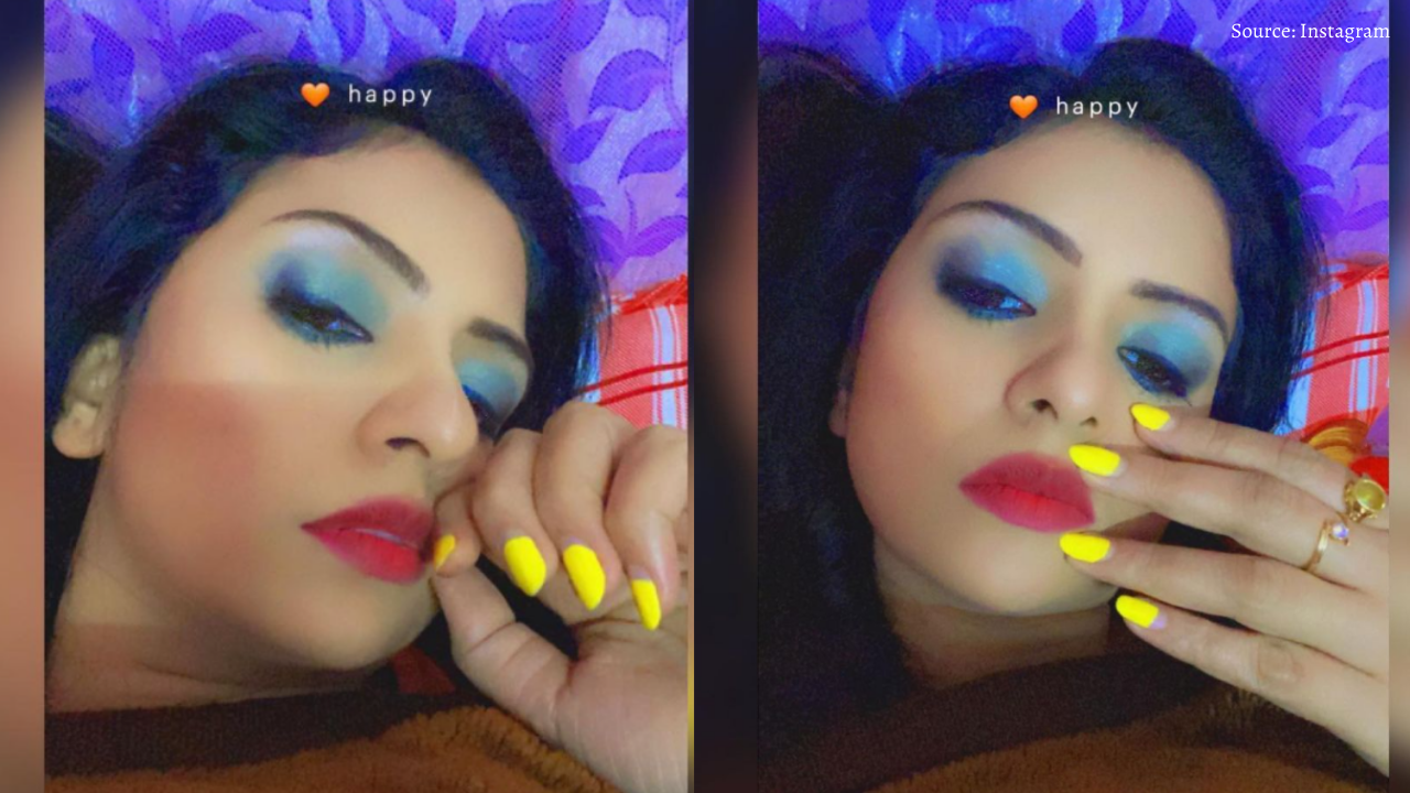 Yellow nail polish in hands and blue shadow in eyes, Shami's wife was seen, fans said - Rainbow