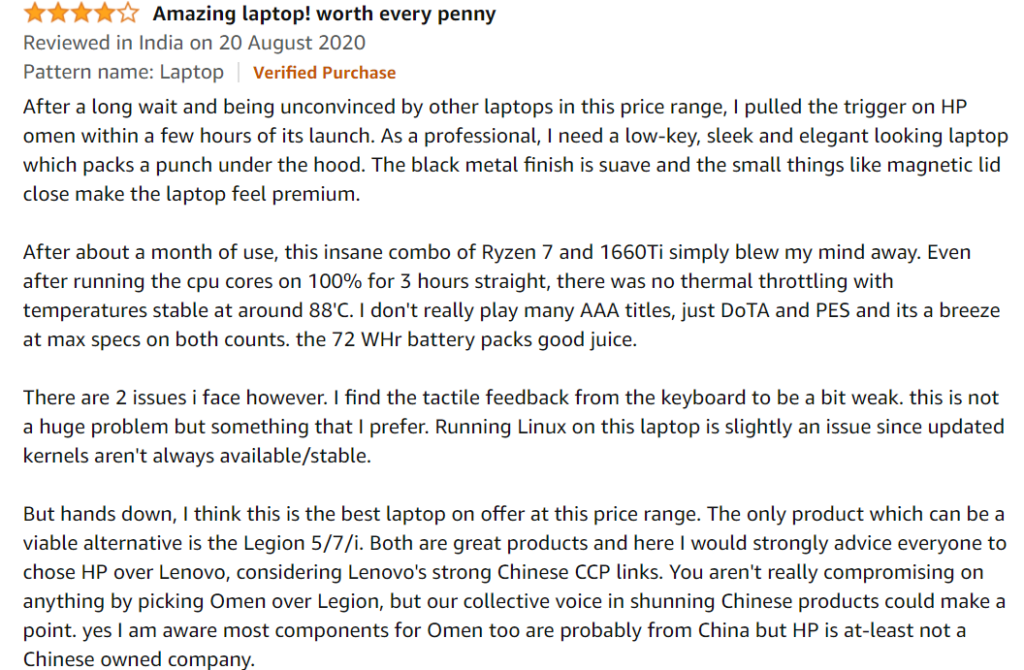HP Omen 15.6-inch FHD Gaming Laptop Customer Review Top 10 laptops under 80000