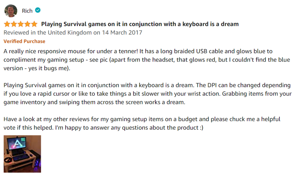 Customer Reviews for Tecknet Mouse Best gaming Mouse