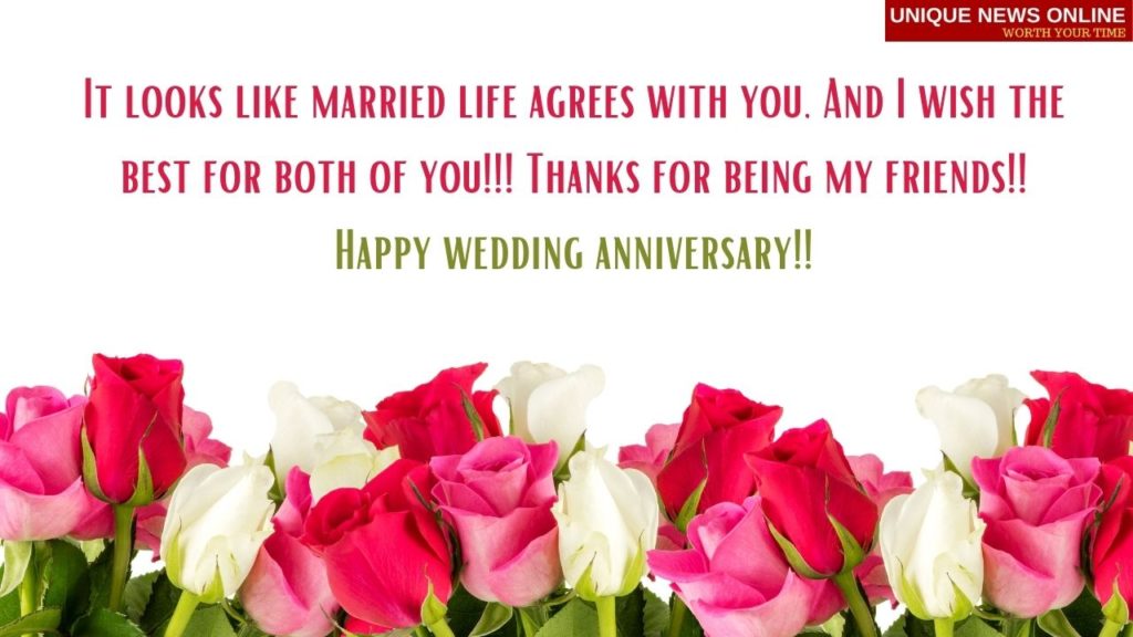 Wedding Anniversary wishes for friend
