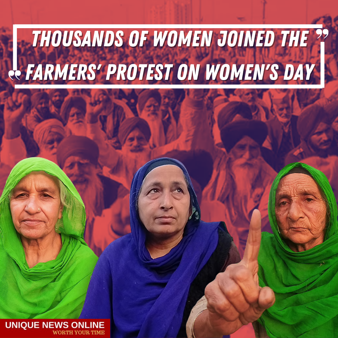 Thousands of women joined the farmers' Protest on Women's Day