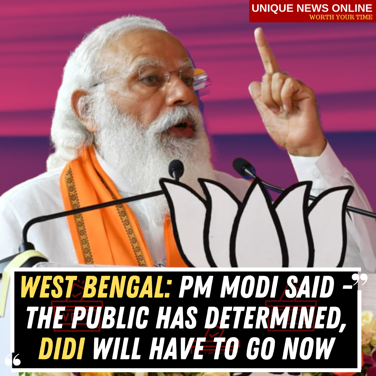 West Bengal: PM Modi said - The public has determined, Didi will have to go now