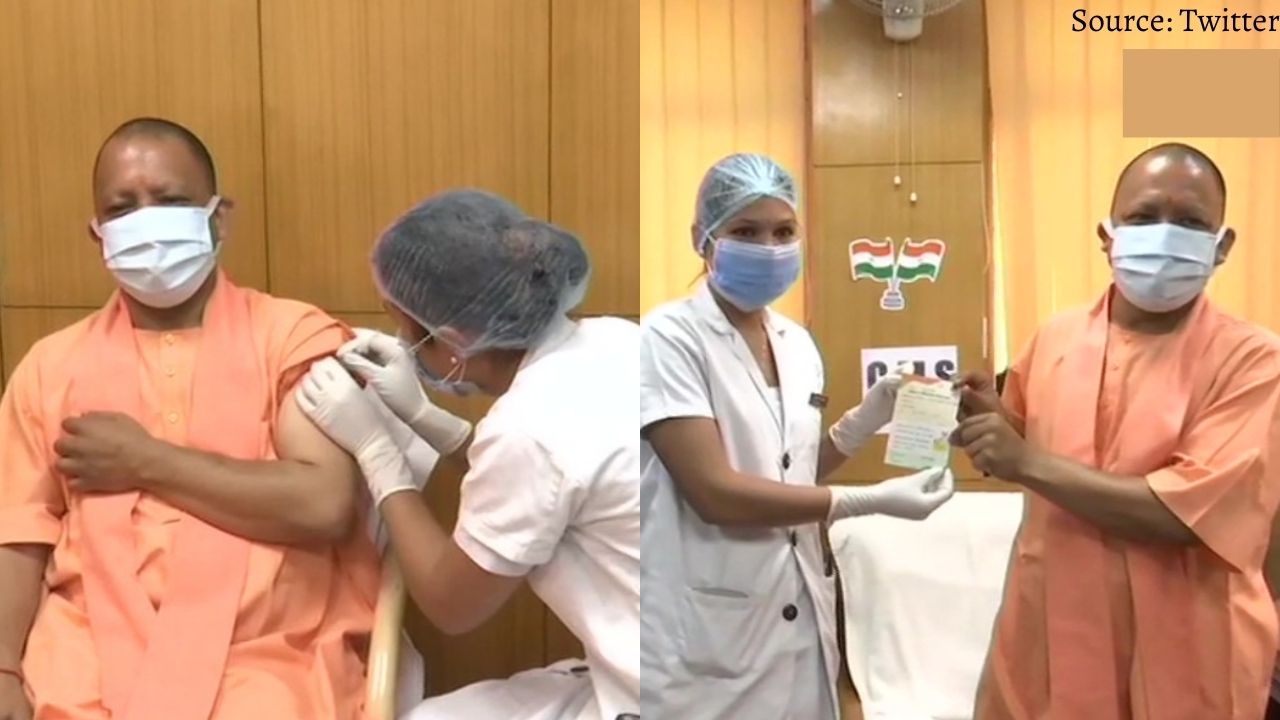 Uttar Pradesh CM Yogi Gets First Dose of Kovid 19 Vaccine