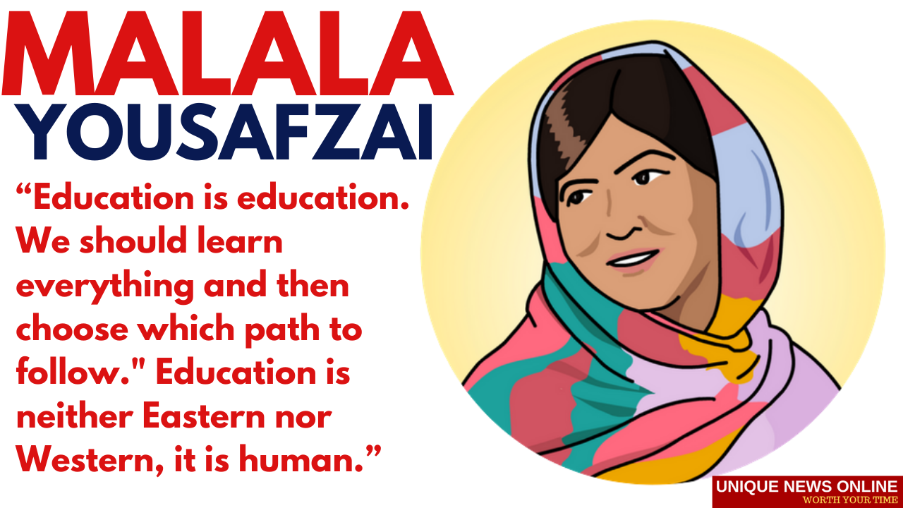 Malala Day 2021 Poster, Quotes, Images and Drawing to honour the young activist