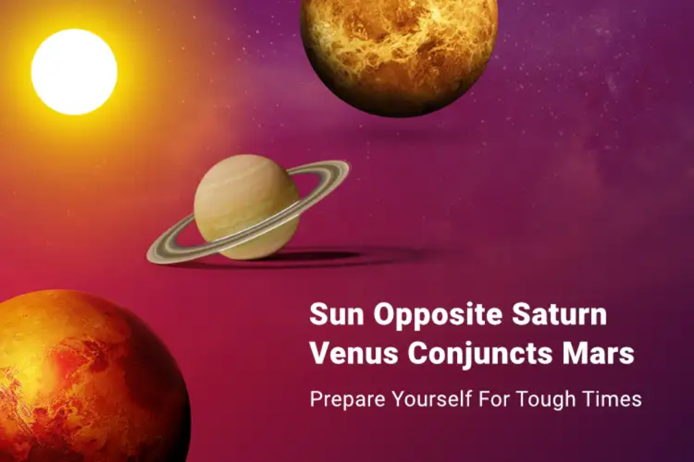Effects of Mars Venus Conjunction & Sun Opposite Saturn