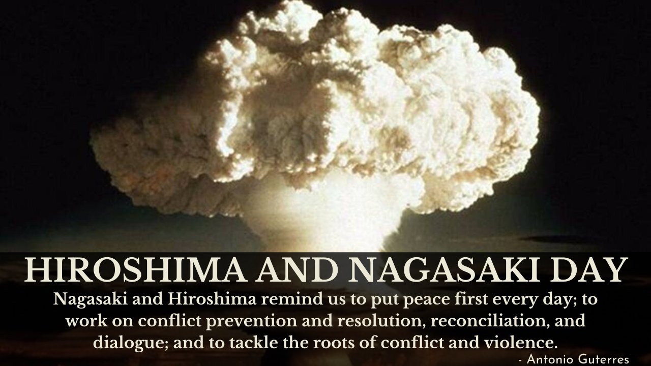 Hiroshima and Nagasaki Day 2021 Poster, Quotes, Images, Messages and Drawing to remember the dark day for Japan
