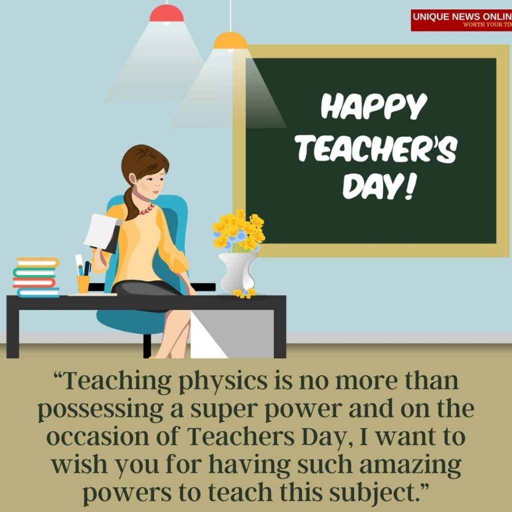 Happy Teachers' Day Messages for Physiocs Teacher